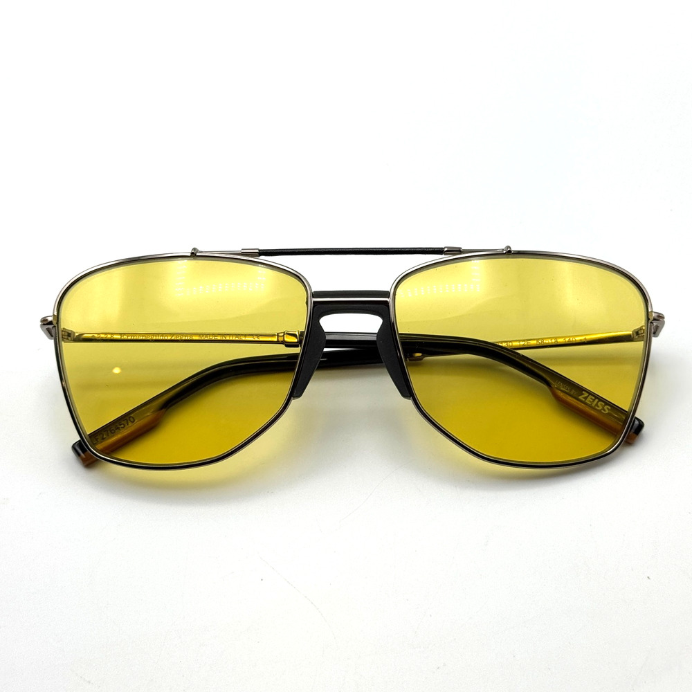 Ermenegildo Zegna Sunglasses EZ0130 12E Dark Ruthenium Pilot Frame 58-18-140 New